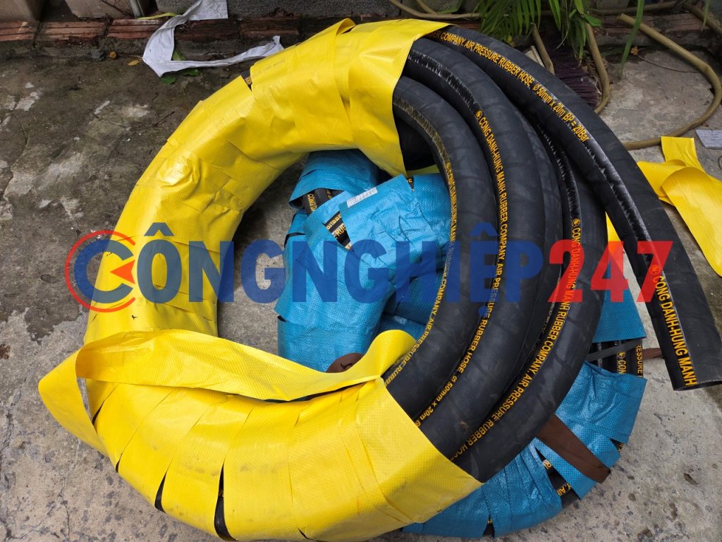 Ống cao su bố vải phi 50 - 5 lớp vải 20Bar