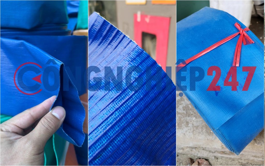 Ống bạt cốt dù - Ống bạt xanh xả nước